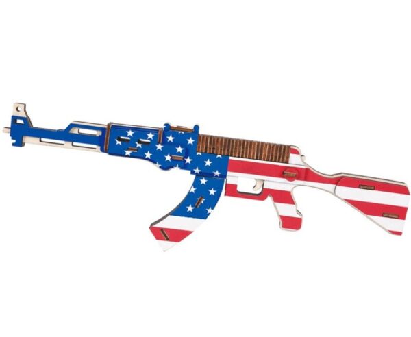 Submetralhadora AK47 – decoração EUA
