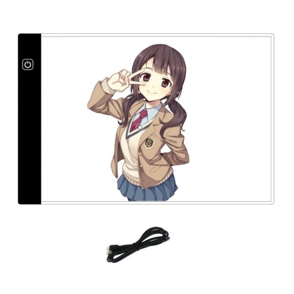 Placa de fundo iluminado tamanho A4 para desenho com LED regulável em 3 níveis - Imagem 2